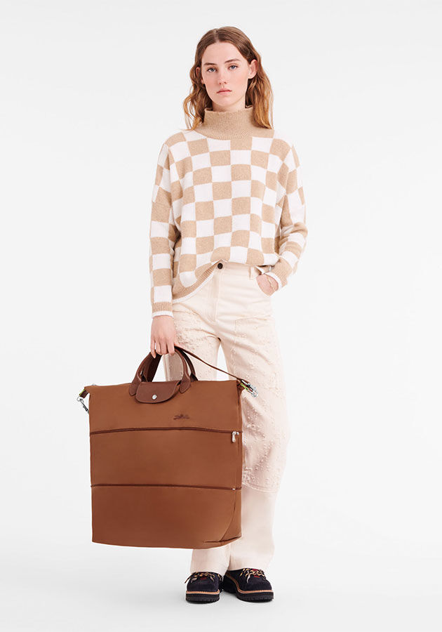 Longchamp le 2025 pliage club beige