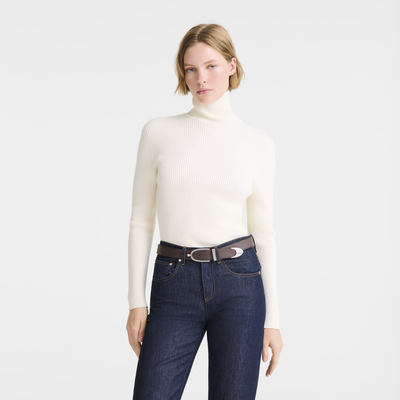 Le Foulonn&eacute; Ladies' belt , Mocha - Leather