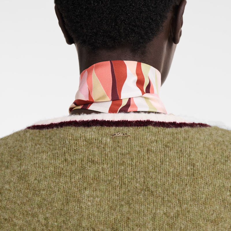 Round collar jumper , Pistachio/Burgundy - OTHER  - View 5 of  5