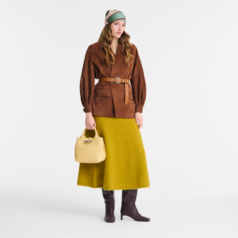 Le Roseau S Handbag , Yellow Chick - Leather  - View 2 of  6