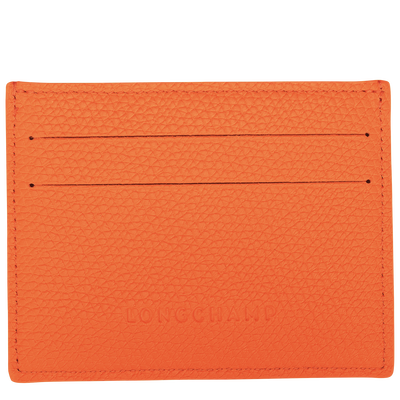 Le Roseau Card holder , Orange - Leather