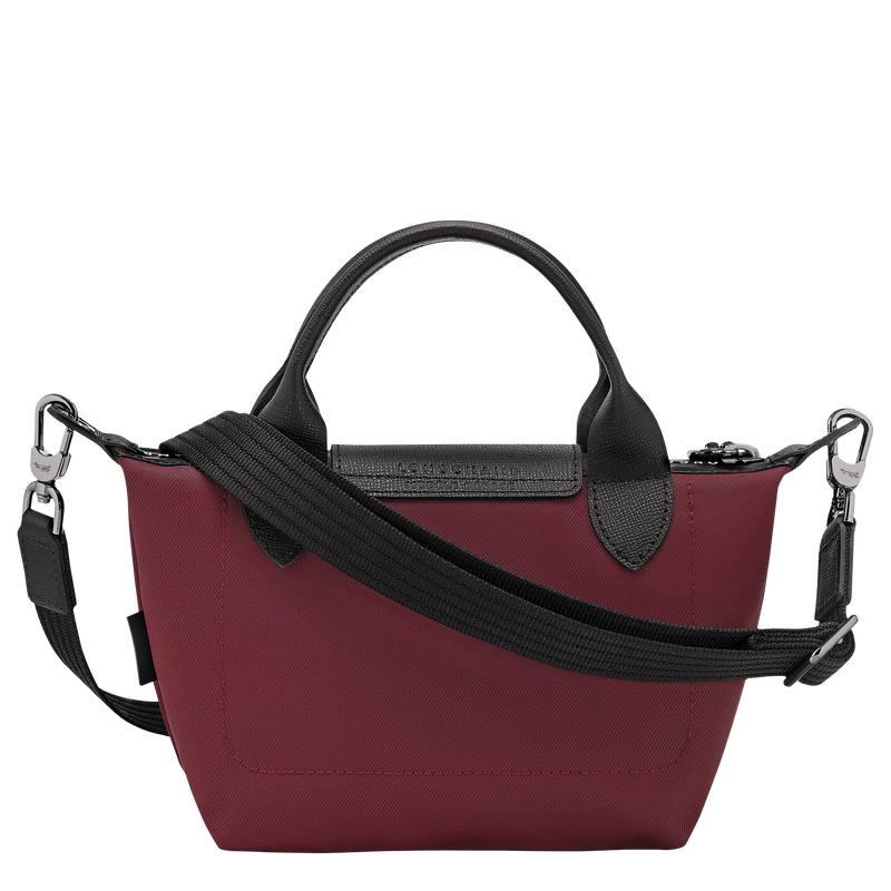Le Pliage Energy XS Handbag , Burgundy - Recycled canvas  - View 4 of  6