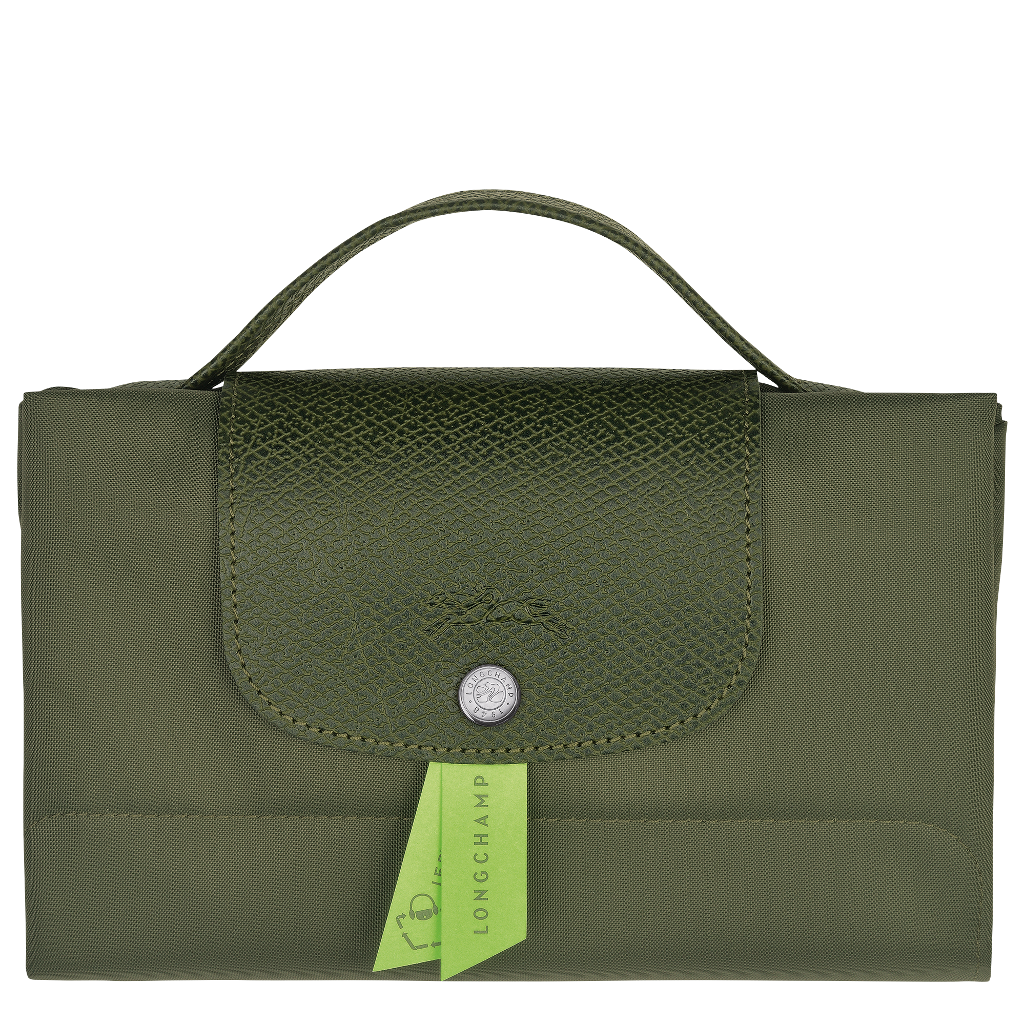 Briefcase S, Forest - View 7 of
7 - zoom in Le Pliage Green Briefcase S, Forest