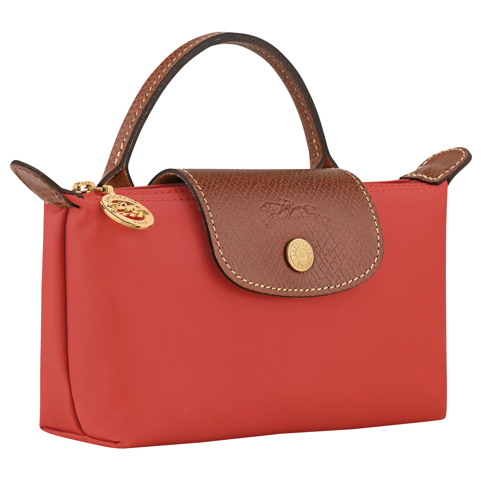 Pouch with handle, Tomato - View 3 of
6 - zoom in Le Pliage Original Pouch with handle, Tomato