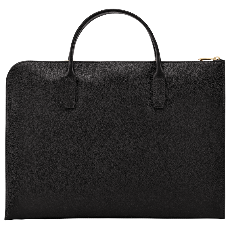 Le Foulonné S Briefcase , Black - Leather  - View 4 of  5