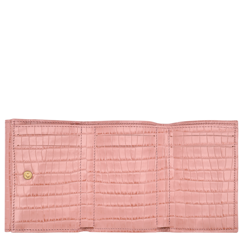 Longchamp Pocket Compact wallet , Pink Tea - Leather  - View 3 of  3