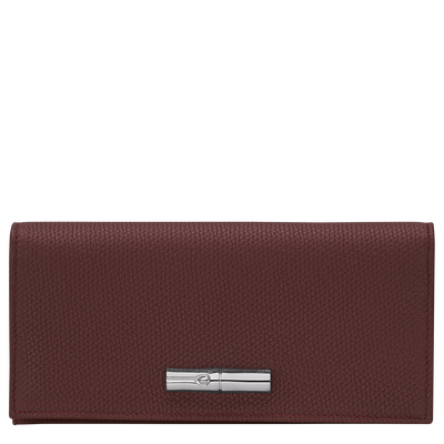 Le Roseau Long continental wallet , Burgundy - Leather