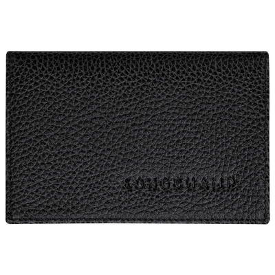 Le Foulonn&eacute; Card holder , Black - Leather