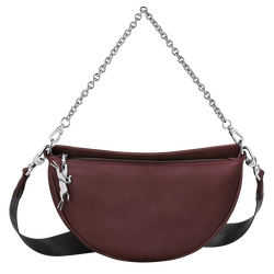 Smile S Crossbody bag , Plum - Leather