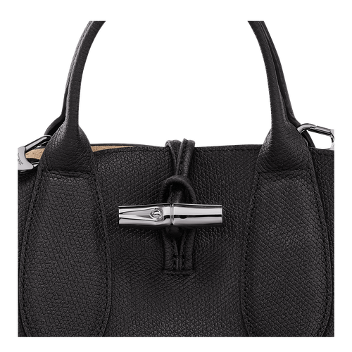 Roseau S Handbag , Black - Leather - View 6 of  6