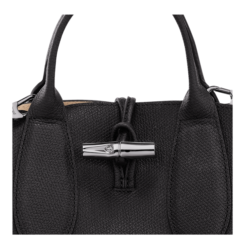 Roseau S Handbag , Black - Leather  - View 6 of  6