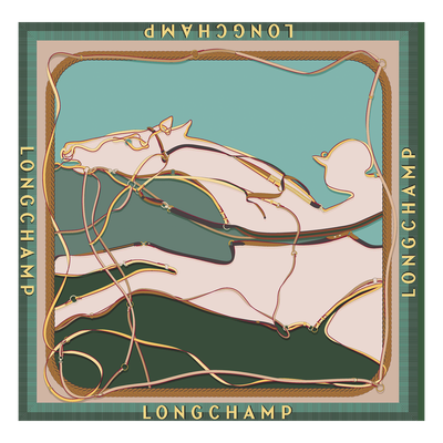 A toute Allure Silk scarf 90 , Oregano - OTHER