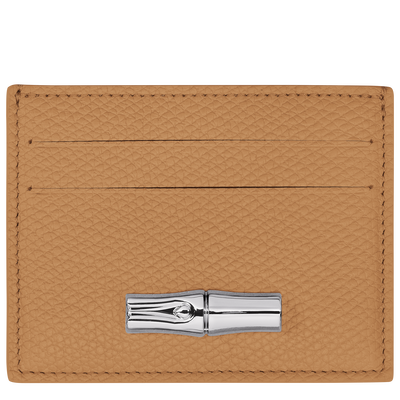 Le Roseau Card holder , Walnut - Leather