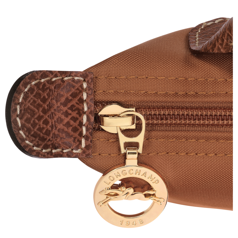 Le Pliage Original Pouch with handle , Cognac - Recycled canvas  - View 6 of  6