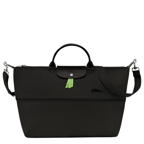 Le Pliage Green Travel bag expandable , Black - Recycled canvas - View 7 of  8