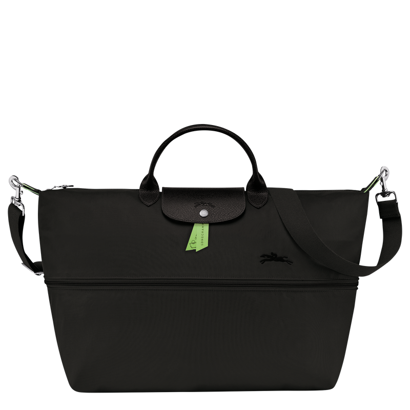 Le Pliage Green Travel bag expandable , Black - Recycled canvas  - View 7 of  8