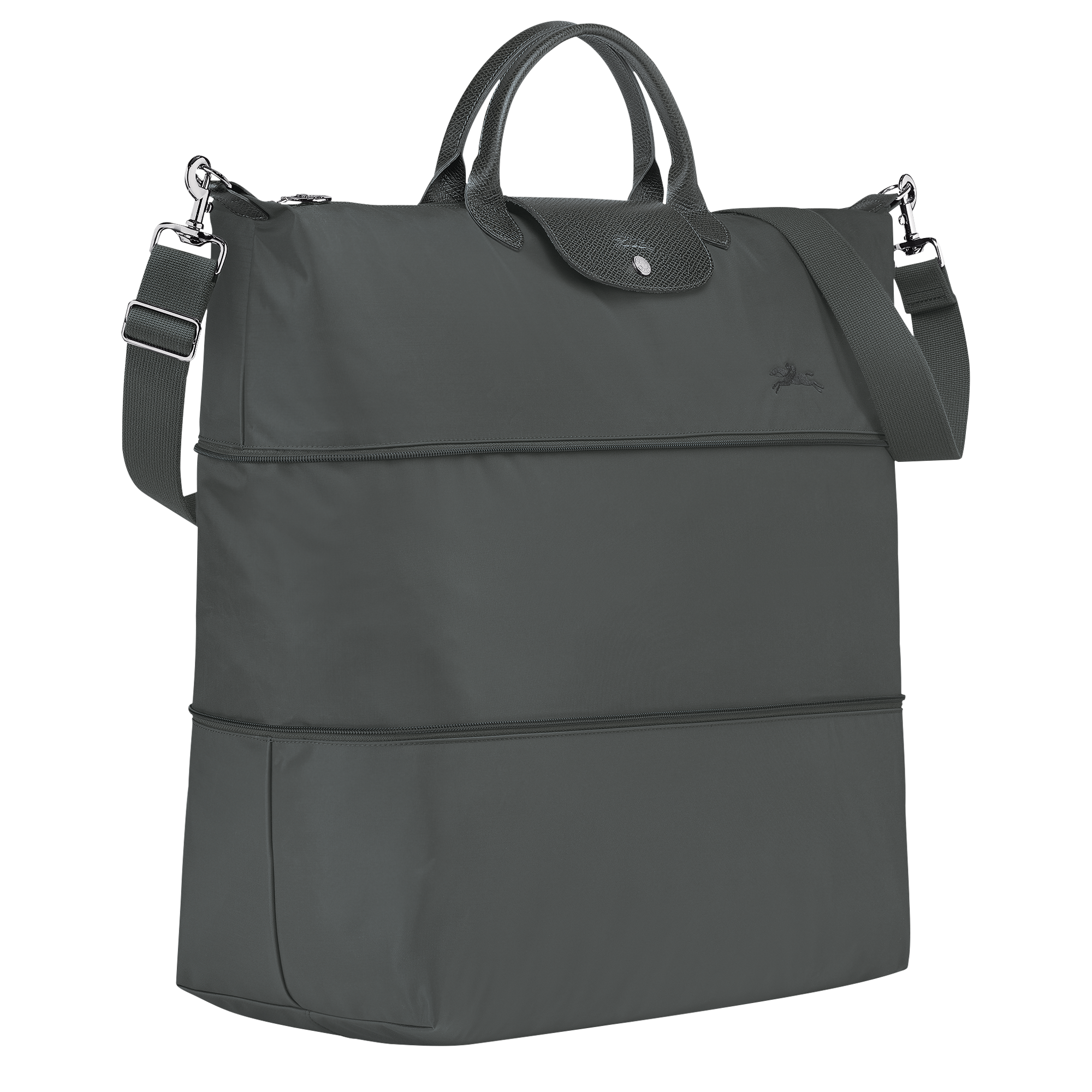 Le Pliage Green Travel bag expandable, Graphite