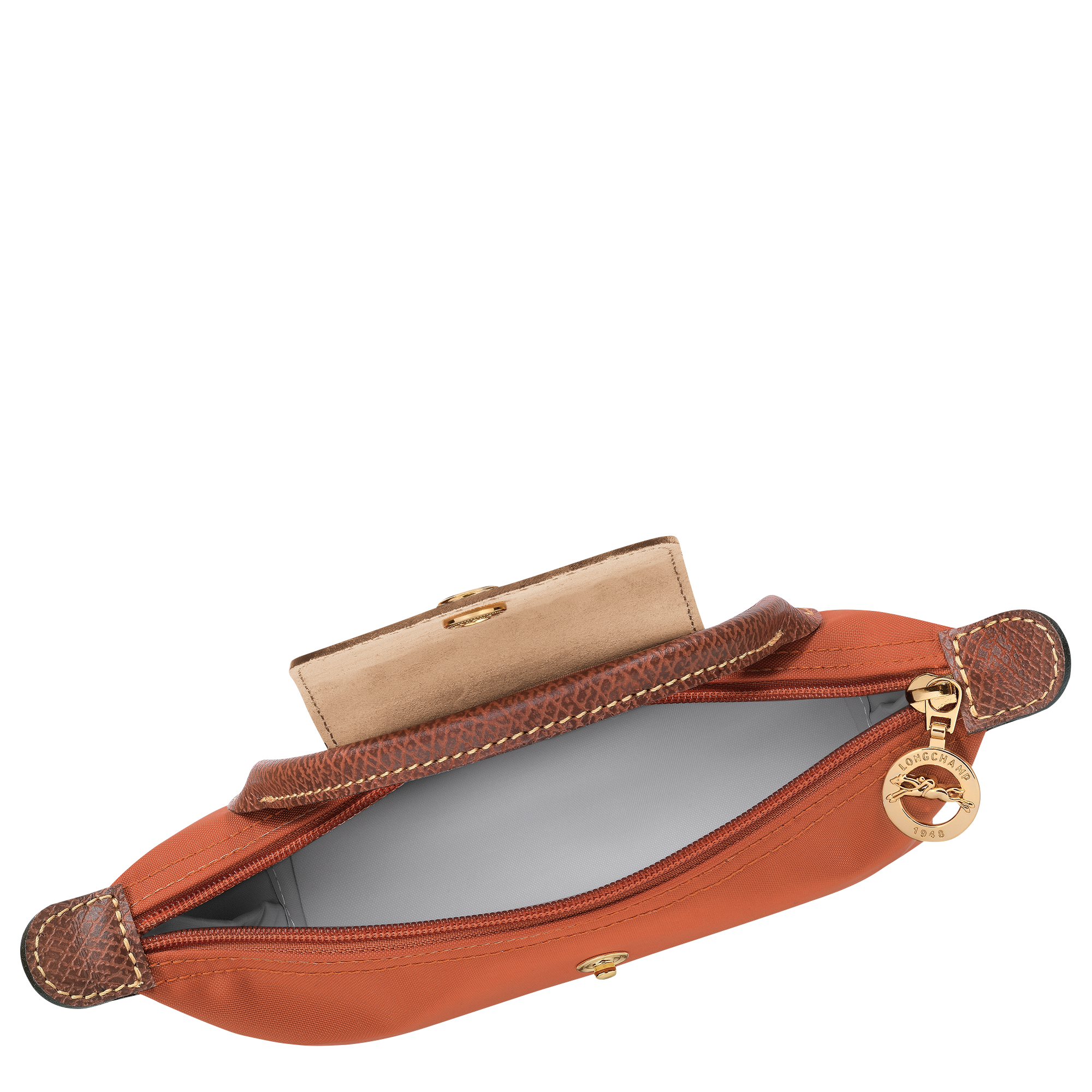 Pouch with handle, Brick - View 5 of
6 - zoom in Le Pliage Original Pouch with handle, Brick