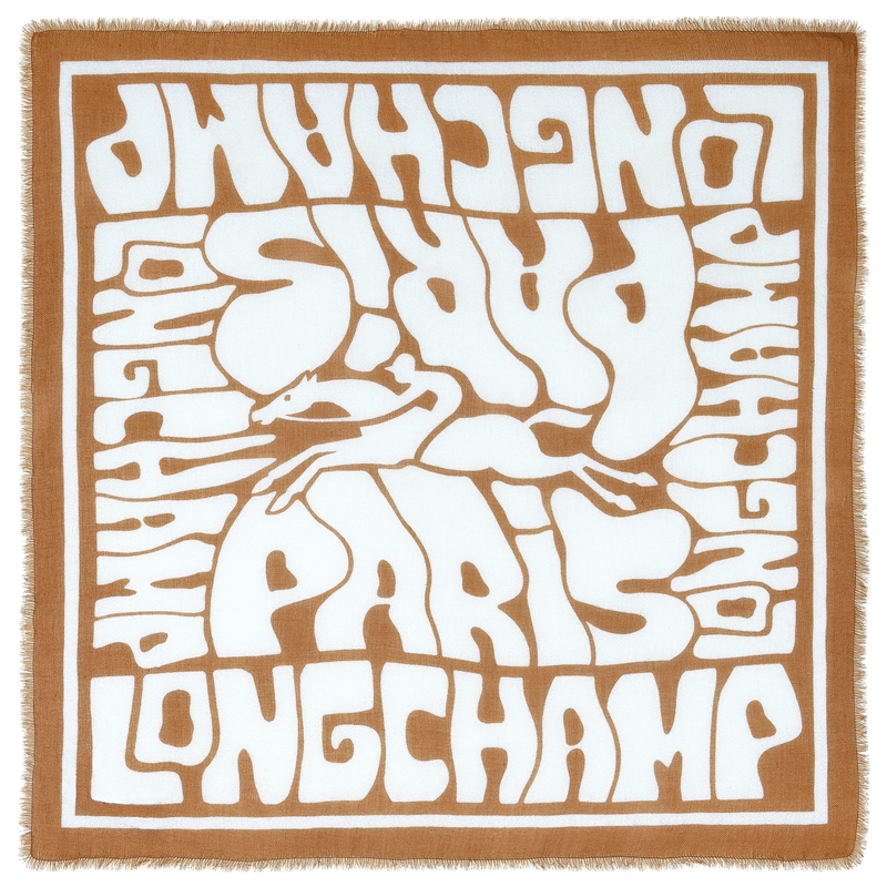 Wavy Summer Stole , Cashew - Cashmere  - View 1 of  2