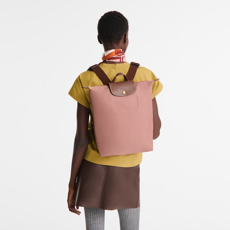 Le Pliage Original M Backpack , Pink Tea - Recycled canvas  - View 2 of  7