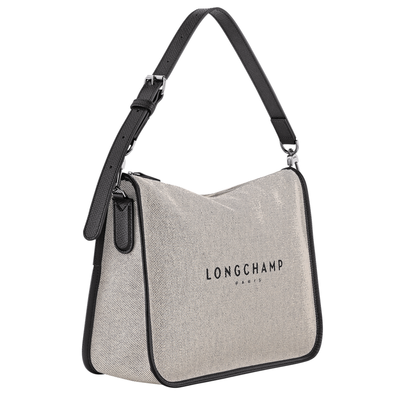 Essential L Hobo bag , Ecru - Canvas  - View 3 of  4
