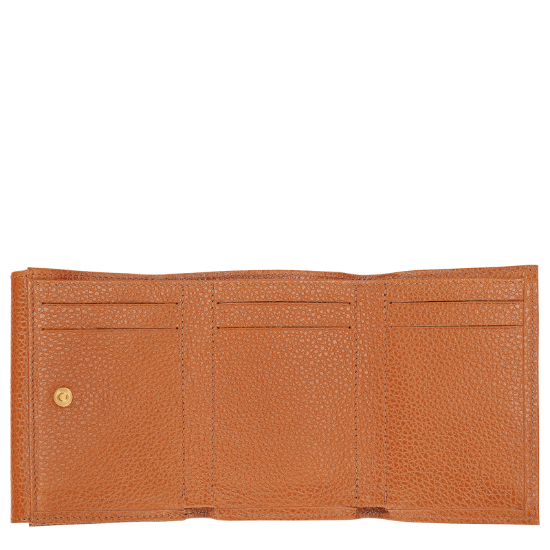 Le Foulonné Compact wallet , Amber - Leather  - View 3 of  3