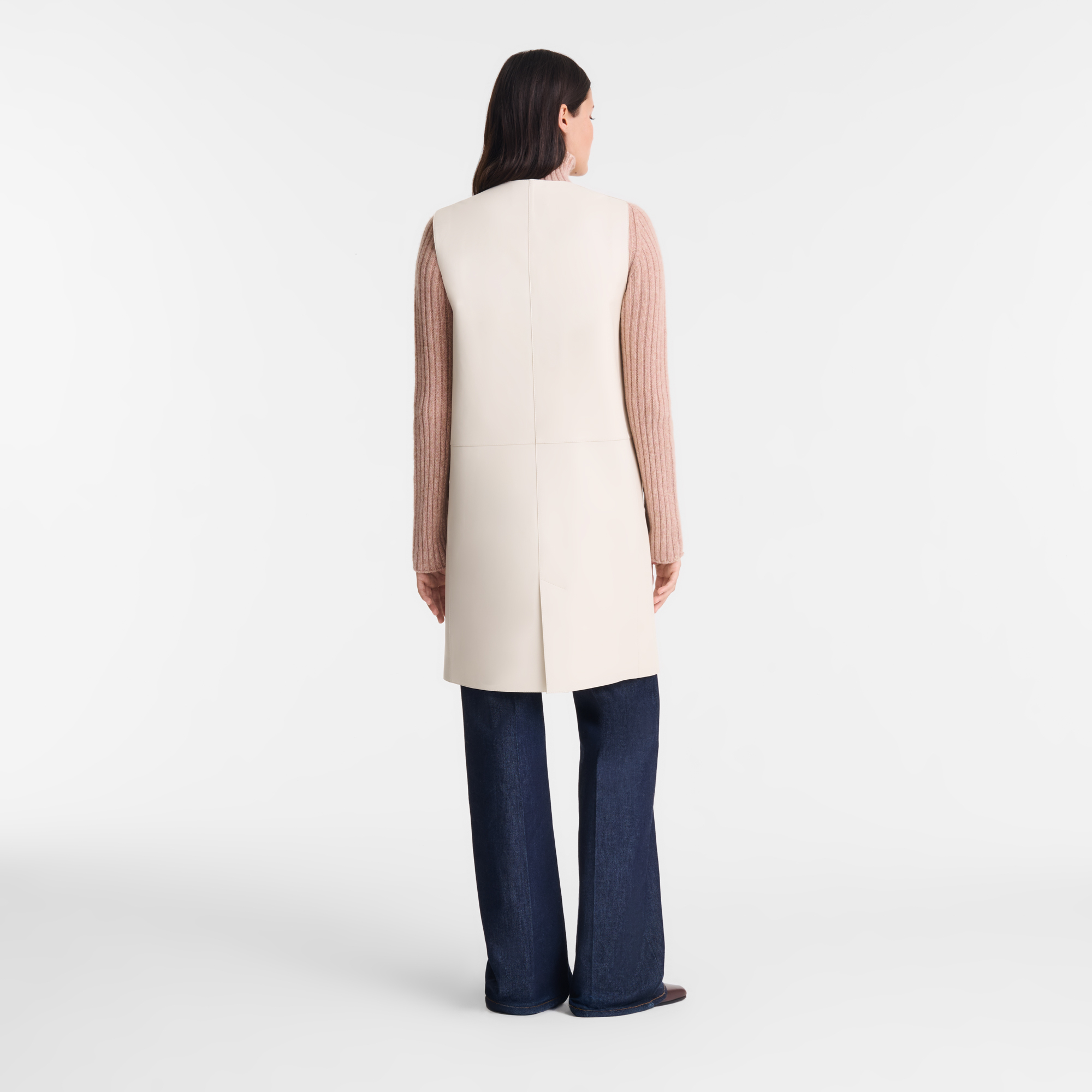 Sleeveless jacket, Ecru - View 2 of
3 - zoom in null Sleeveless jacket, Ecru