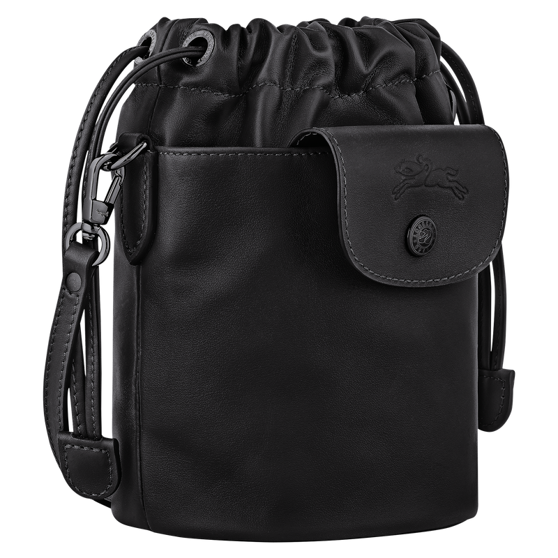 Le Pliage Xtra XS Bucket bag , Black - Leather  - View 3 of  6