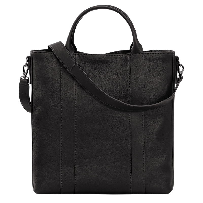 Mens black leather store tote