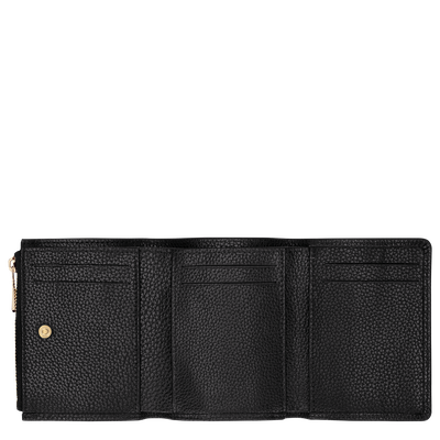 Le Foulonn&eacute; Compact wallet, Black