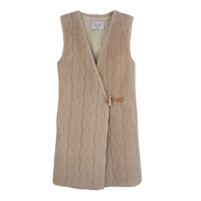 Sleeveless jacket, Ecru