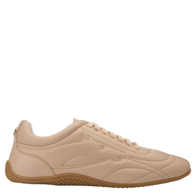 On-The-Go Sneakers , Cream - Leather