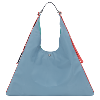 Re-Play XL Shoulder bag , Thunderstorm/Turquoise - Canvas