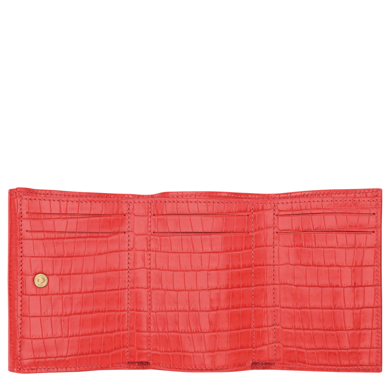Longchamp Pocket Compact wallet , Vermilion - Leather  - View 3 of  3