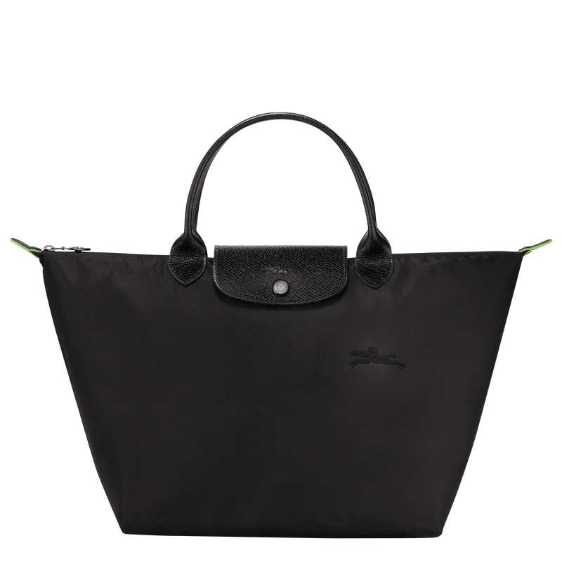 Le Pliage Green M Handbag Black - Recycled canvas (L1623919001 ...