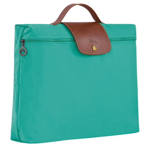 Le Pliage Original S Briefcase , Turquoise - Recycled canvas - View 2 of  5