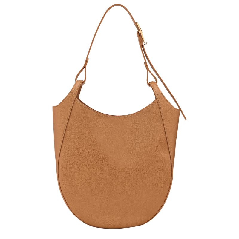 Le Foulonn&eacute; L Hobo bag , Pecan - Leather  - View 3 of  5