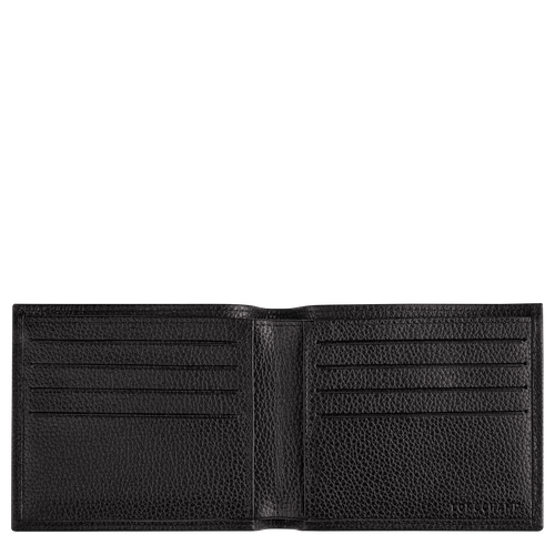Le Foulonn Wallet Black Leather Longchamp TH