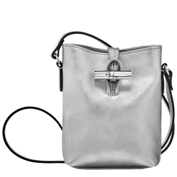 Roseau XS Crossbody bag , Silver - Leather