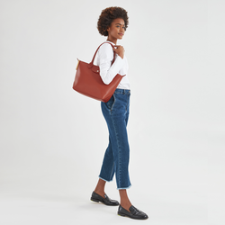 Le Pliage City M Tote bag , Terracotta - Canvas