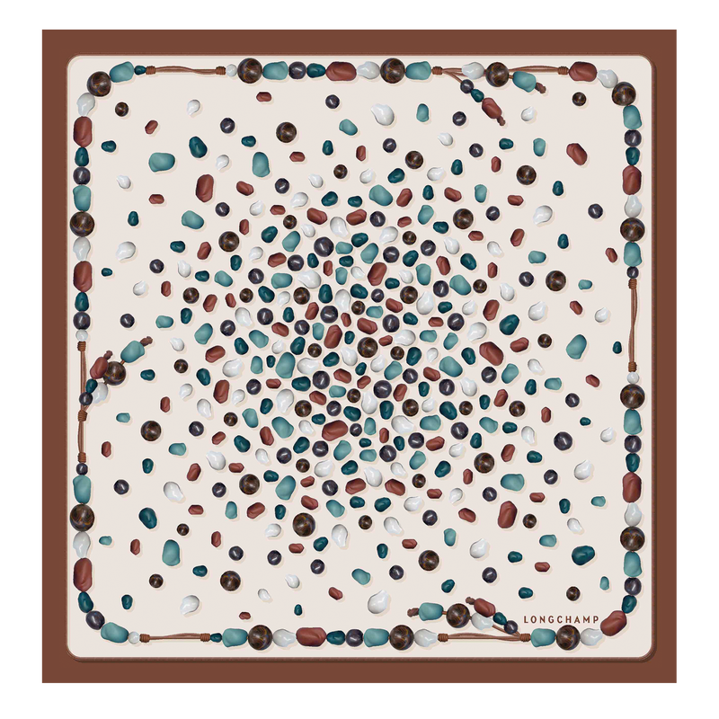 Perles de Paris Silk scarf 50 , Cashew - Silk  - View 1 of  2