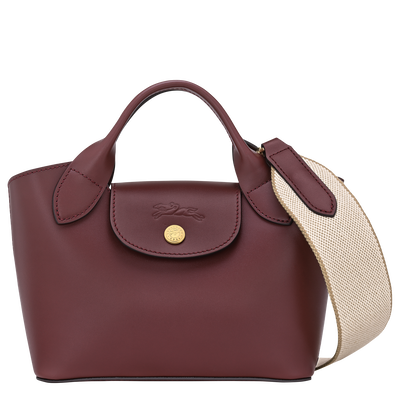 Épure XS Tote bag , Burgundy - Leather