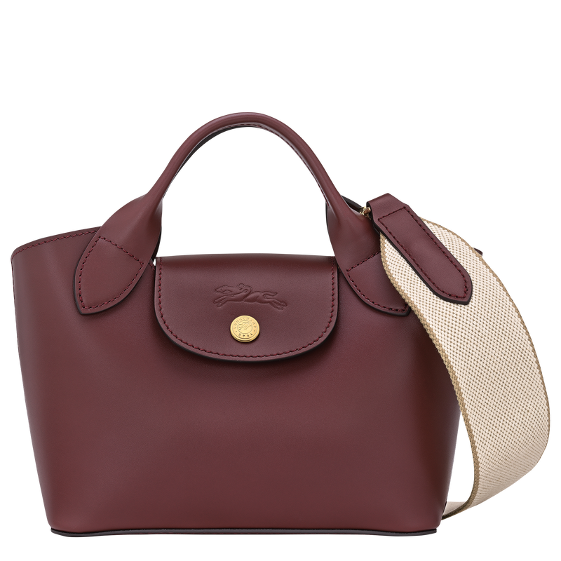 Épure XS Tote bag , Burgundy - Leather  - View 1 of  5