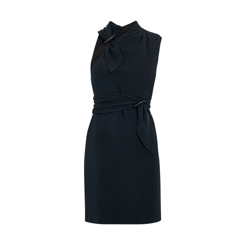 Dress , Black - Fluid crepe  - View 1 of  5