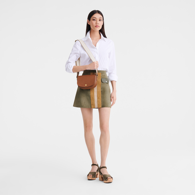 Épure S Crossbody bag , Cognac - Leather
