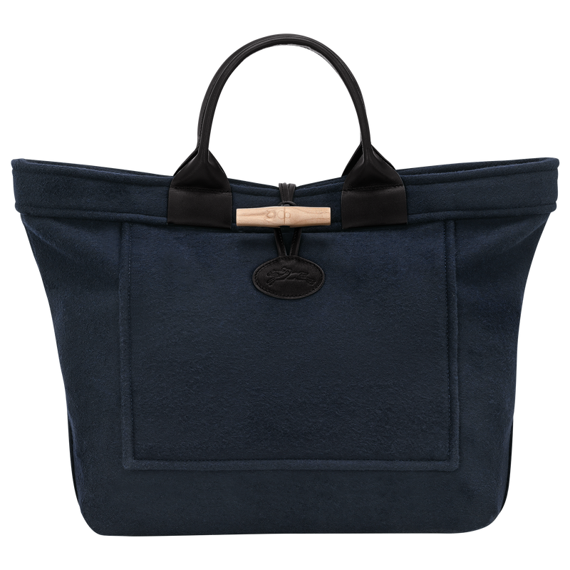 Le Roseau L Tote bag , Navy - Canvas  - View 1 of  5