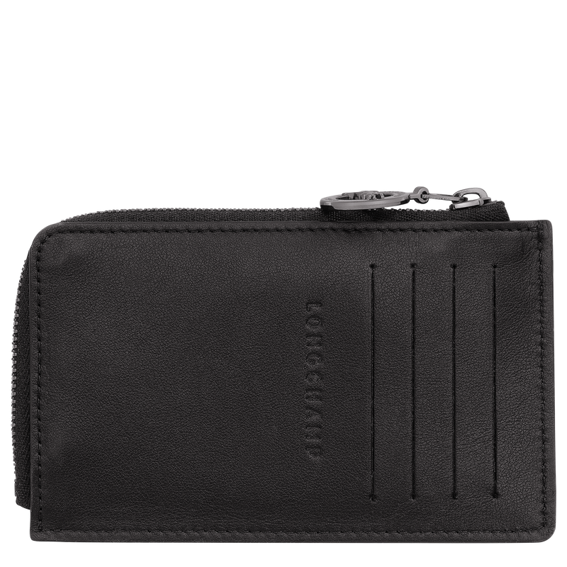 Le Pliage Xtra Card holder , Black - Leather  - View 2 of  2