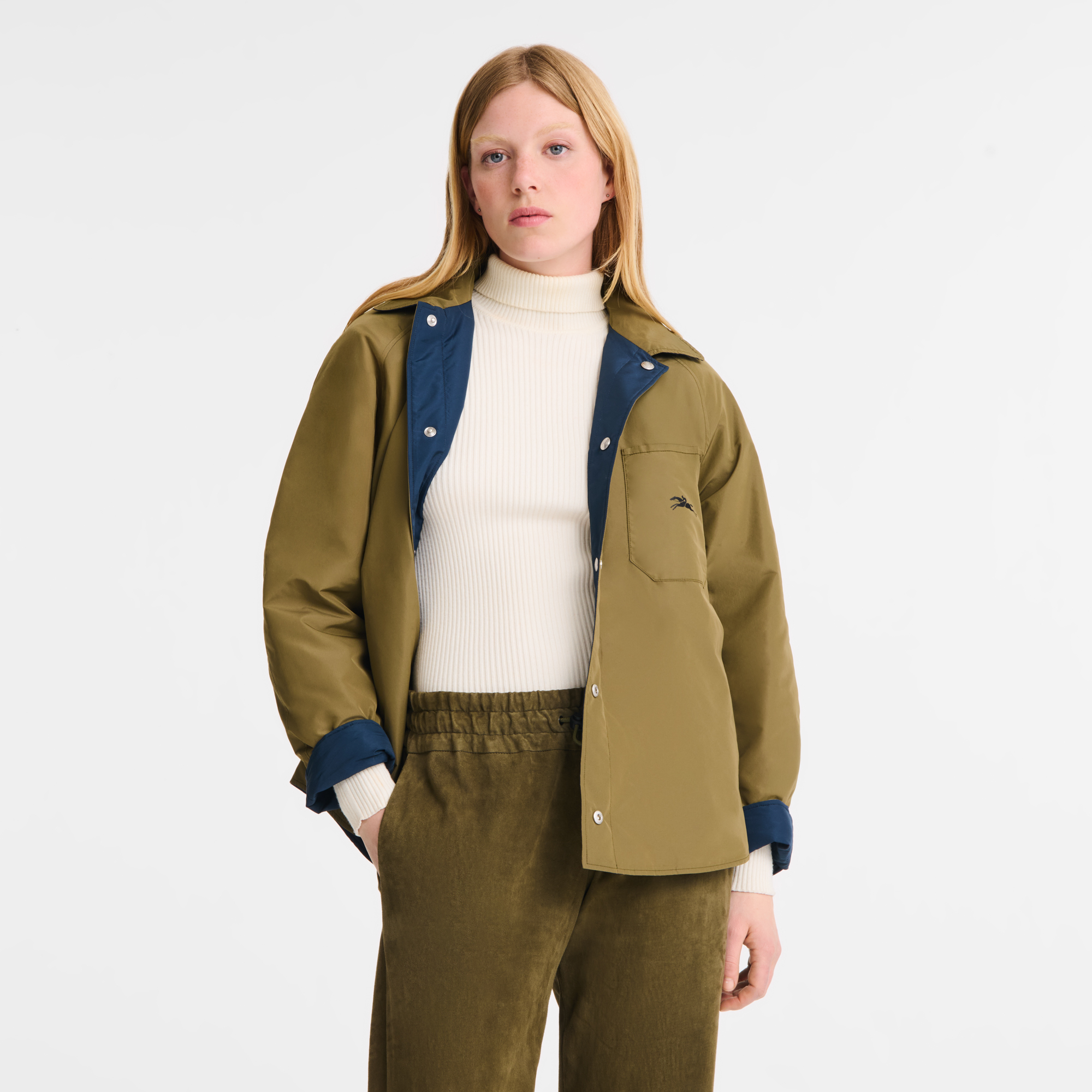 null Padded blouson, Navy/Artichoke