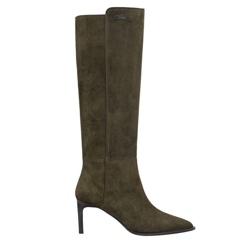 Elan Heel boots , Olive - Leather  - View 1 of  3