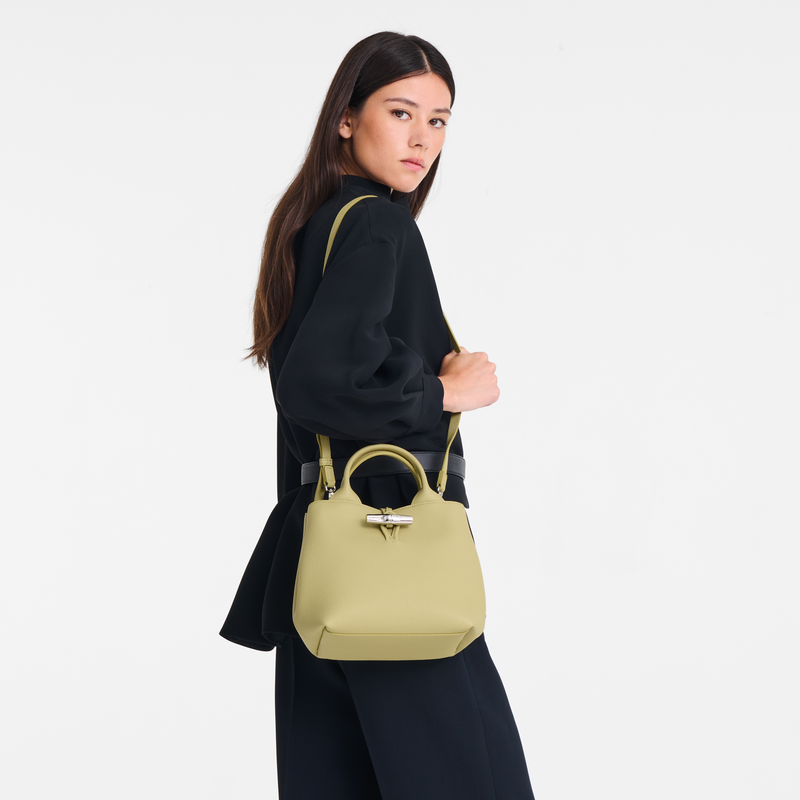 Le Roseau S Handbag , Pistachio - Leather  - View 2 of  7
